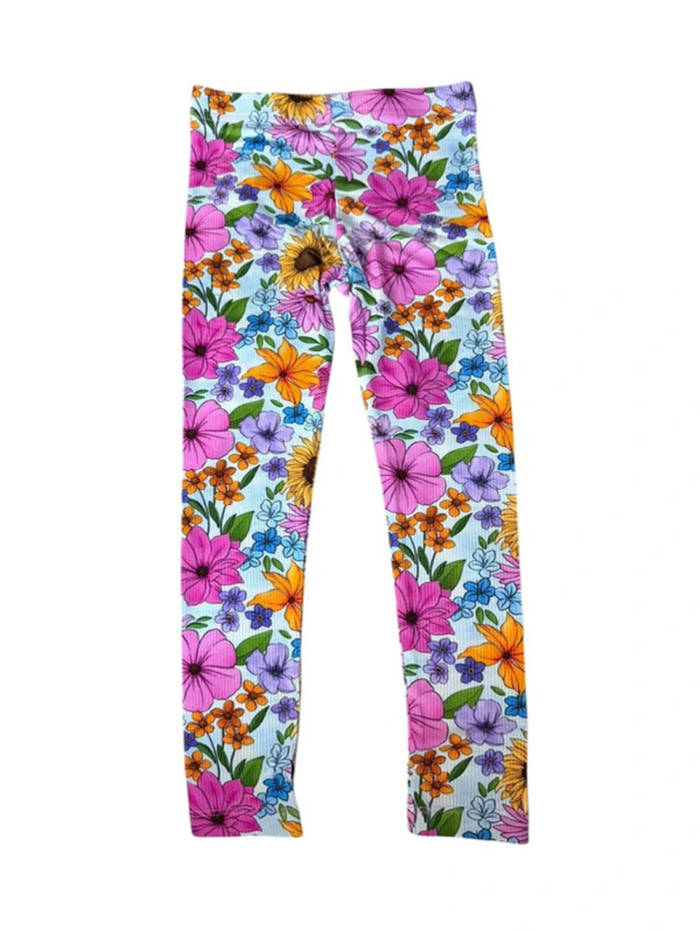 4T Bundle of Joy Floral Ribbed Bamboo Leggings NWT